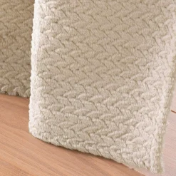 douceur d'intu017drieur Rideau flanelle relief (140 x 240 cm) Flanela Beige Best