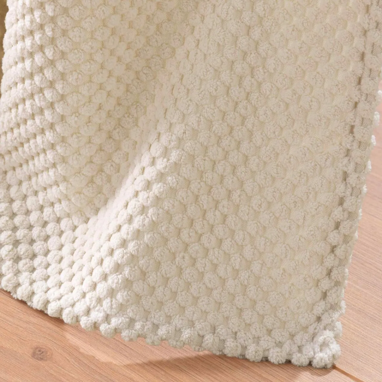 douceur d'intu017drieur Rideau flanelle relief (140 x 260 cm) Java Ecru