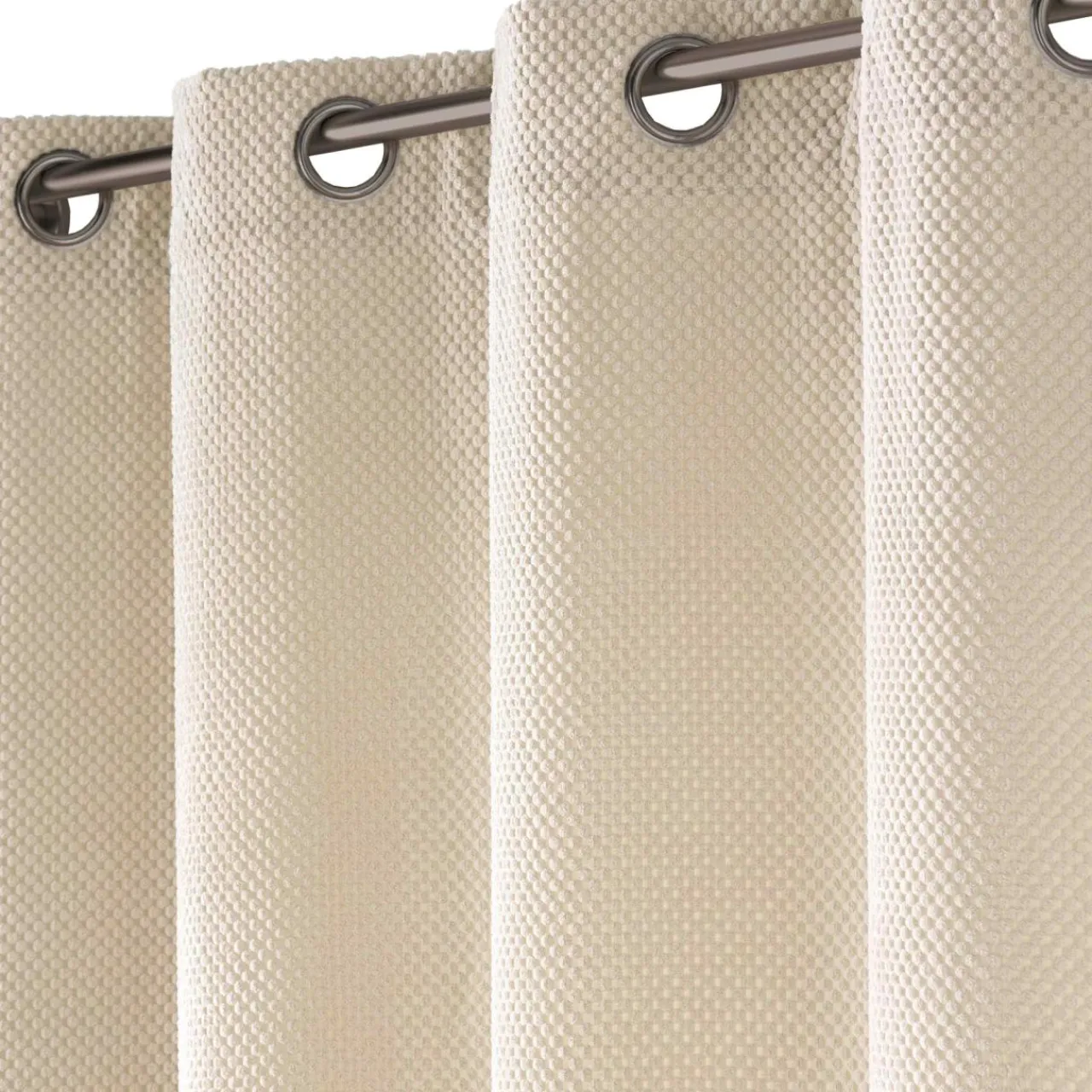 douceur d'intu017drieur Rideau flanelle relief (140 x 260 cm) Java Ecru