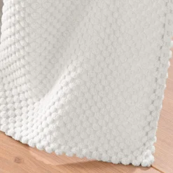 douceur d'intu017drieur Rideau flanelle relief (140 x 260 cm) Java Blanc Best