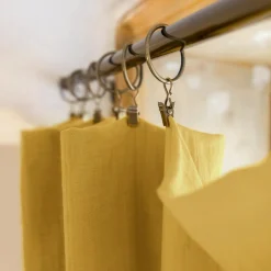 EMINZA Rideau gaze de coton ajustable (140 x max 300 cm) Gaïa Jaune safran Best