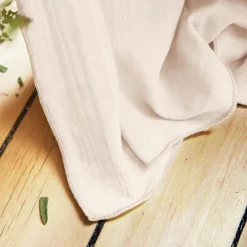 EMINZA Rideau gaze de coton ajustable (280 x max 300 cm) Gaïa Rose poudré Outlet