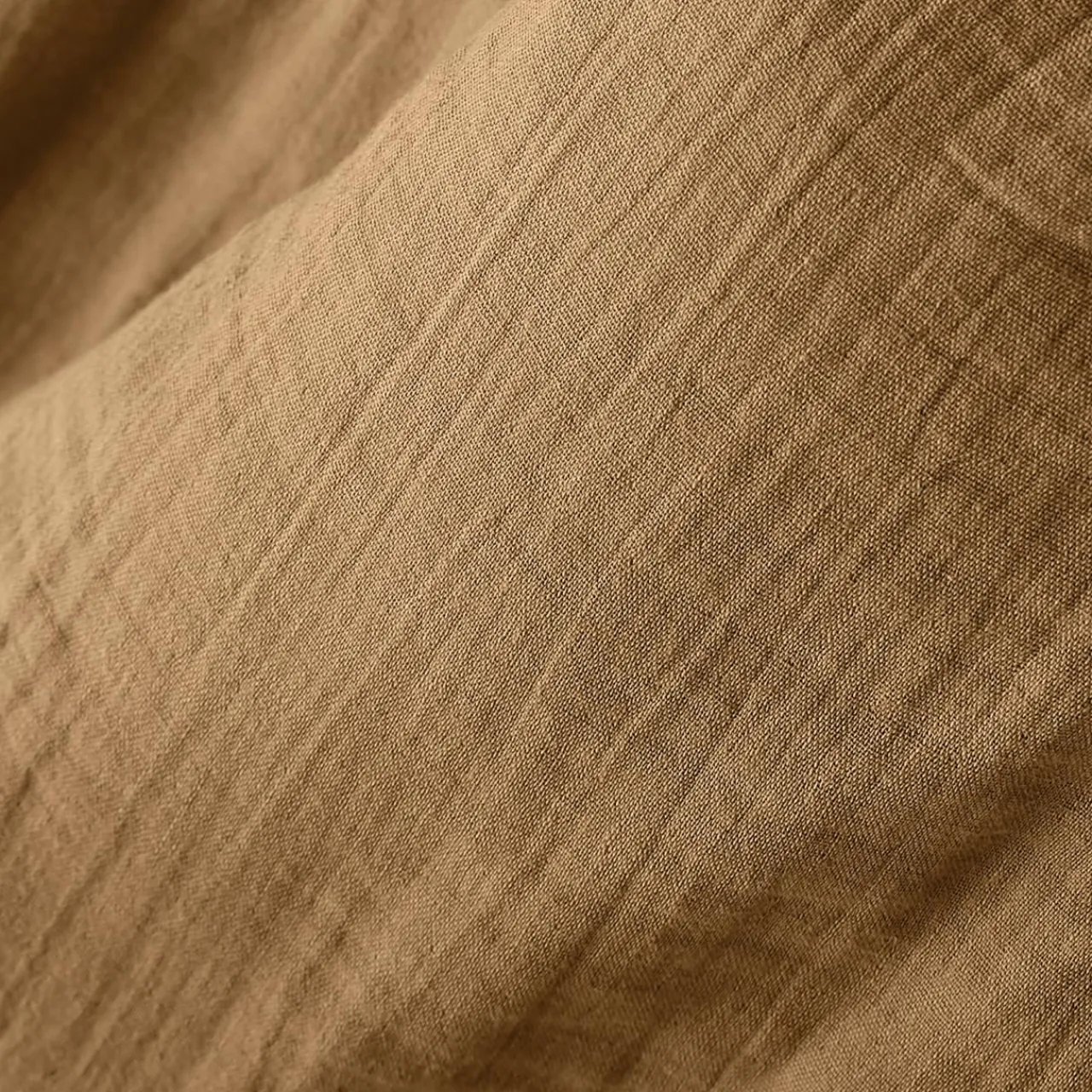 EMINZA Rideau gaze de coton ajustable (180 x max 300 cm) Gaïa Camel Clearance