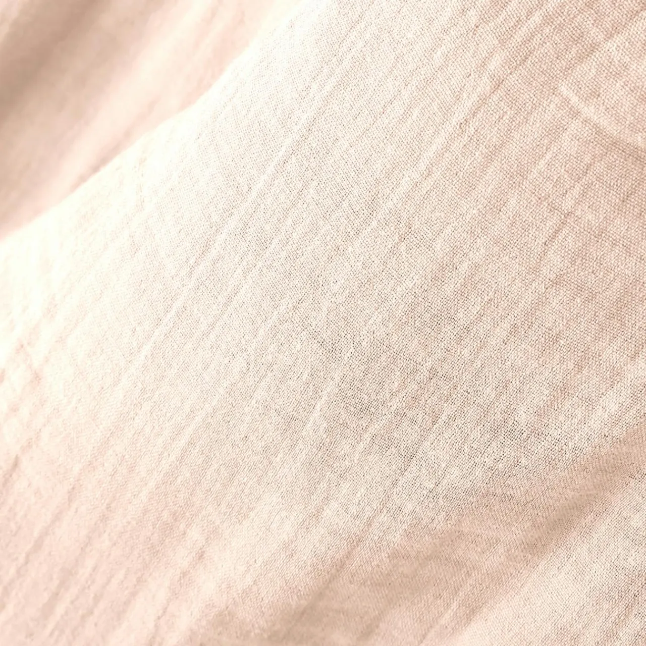 EMINZA Rideau gaze de coton galon fronceur (140 x 240 cm) Gaïa Rose poudré Sale