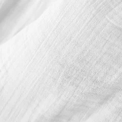 EMINZA Rideau gaze de coton galon fronceur (180 x 240 cm) Gaïa chantilly Blanc Hot