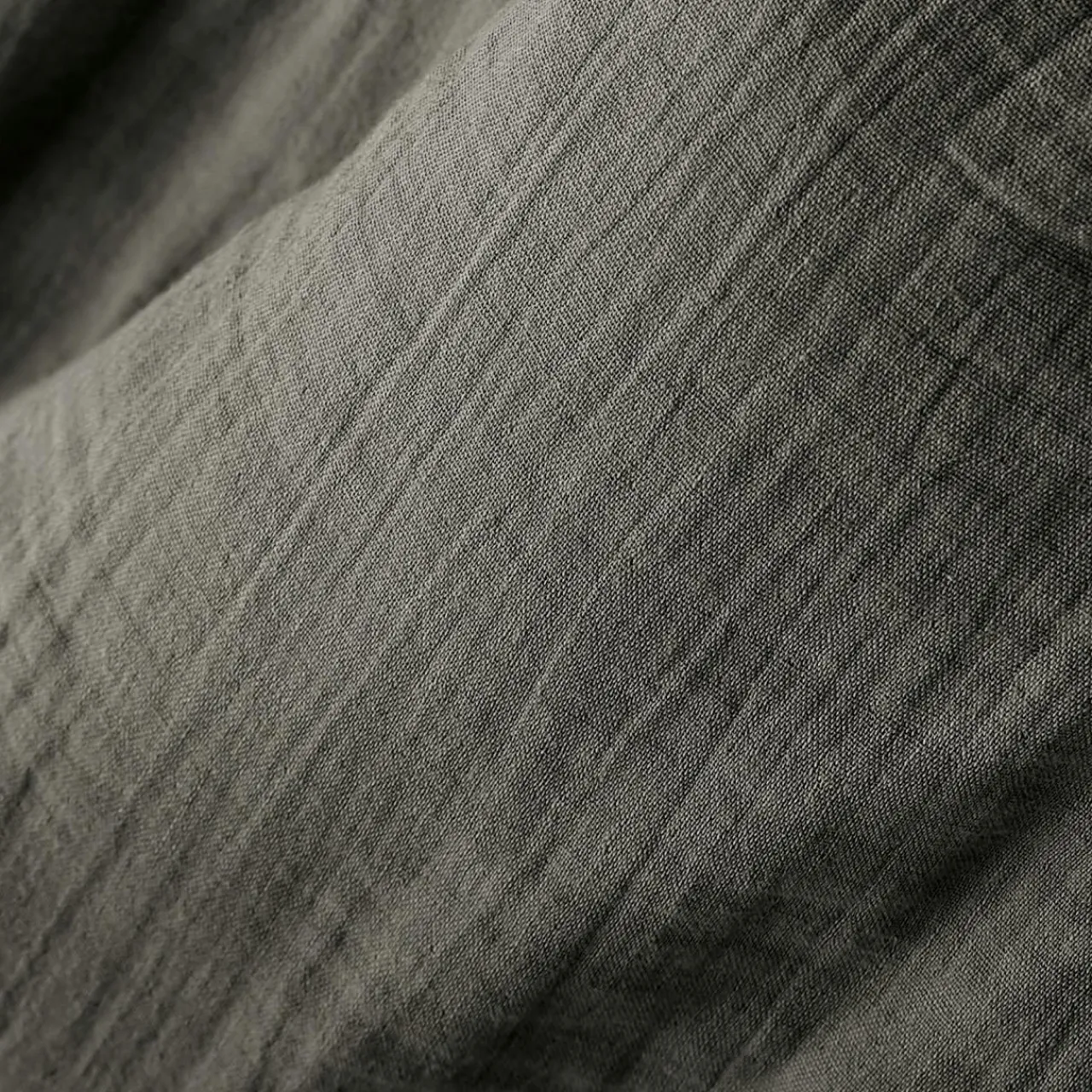 EMINZA Rideau gaze de coton galon fronceur (140 x 240 cm) Gaïa Gris granit Gris foncé Hot