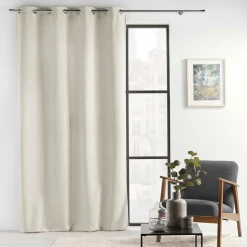 douceur d'intu017drieur Rideau œillets velours (140 x 260 cm) Verra Beige Best