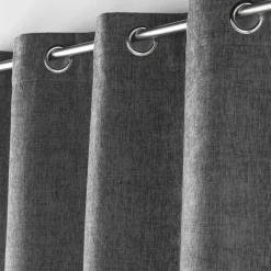 douceur d'intu017drieur Rideau œillets velours (140 x 260 cm) Verra Gris Anthracite Sale