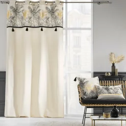 douceur d'intu017drieur Rideau œillets (140 x 240 cm) Papaya Ecru Hot