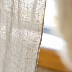 EMINZA Rideau lin lavé ajustable (140 x max 270 cm) Louise Beige Hot