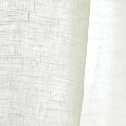 EMINZA Rideau lin lavé ajustable (140 x max 270 cm) Louise Blanc Clearance
