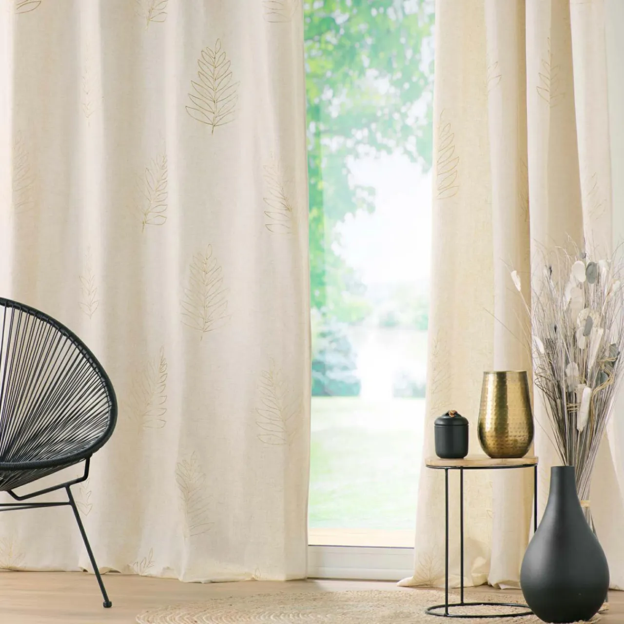 DOUCEUR D'INTERIEUR Rideau lin (140 x 240 cm) Venus Beige
