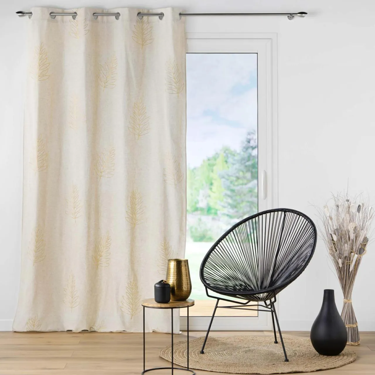 DOUCEUR D'INTERIEUR Rideau lin (140 x 240 cm) Venus Beige