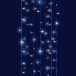BLACHERE Rideau lumineux H2 m L2 m 96 LED Interconnectable Bicolore Bleu et blanc froid Bicolore Bleu Blanc froid Discount