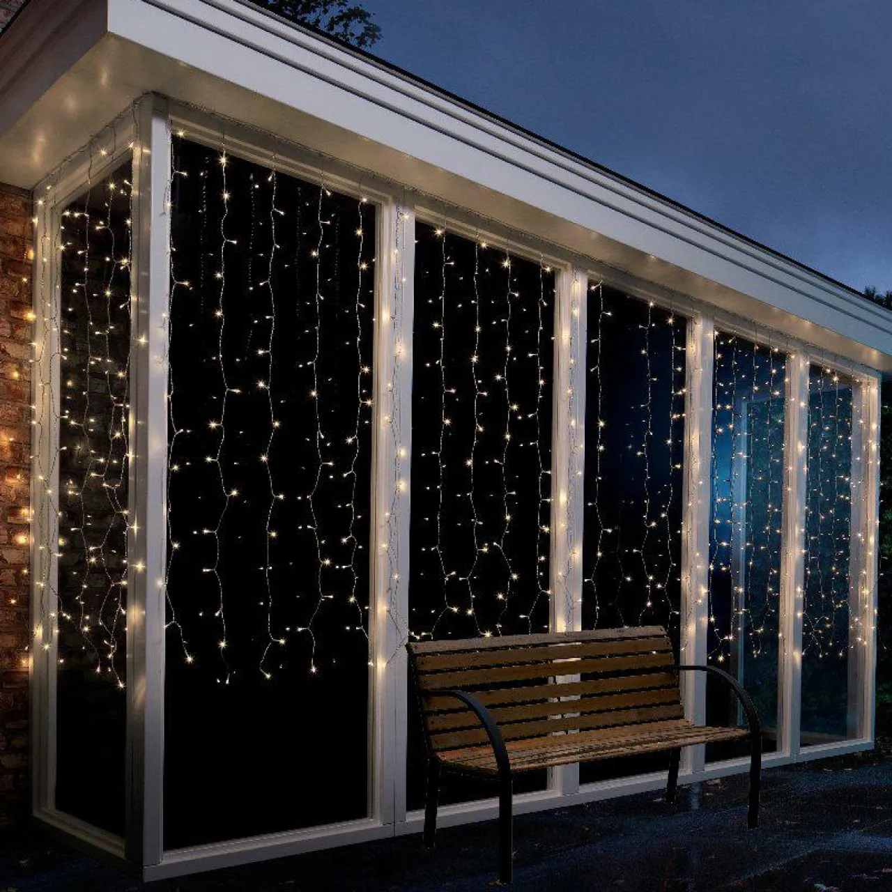 KAEMINGK Rideau lumineux H1,50 m L2,25 m 240 LED Super chaser Blanc chaud New