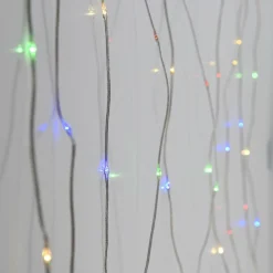KOOPMAN Rideau lumineux H1,90 m L1,90 m 400 Micro LED Multicolore