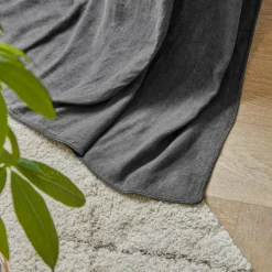 EMINZA Rideau lyocell Tencel™ ajustable (140 x max 270 cm) Olivia granit Gris Outlet