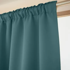 EMINZA Rideau obscurcissant galon fronceur (140 x 260 cm) Dark Bleu canard Outlet