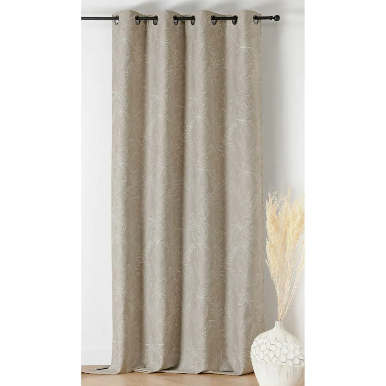 LINDER Rideau obscurcissant isolant (140 x 240 cm) Bengale Beige New