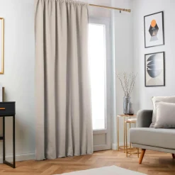 EMINZA Rideau obscurcissant thermique galon fronceur (280 x 240 cm) Minuit Taupe New