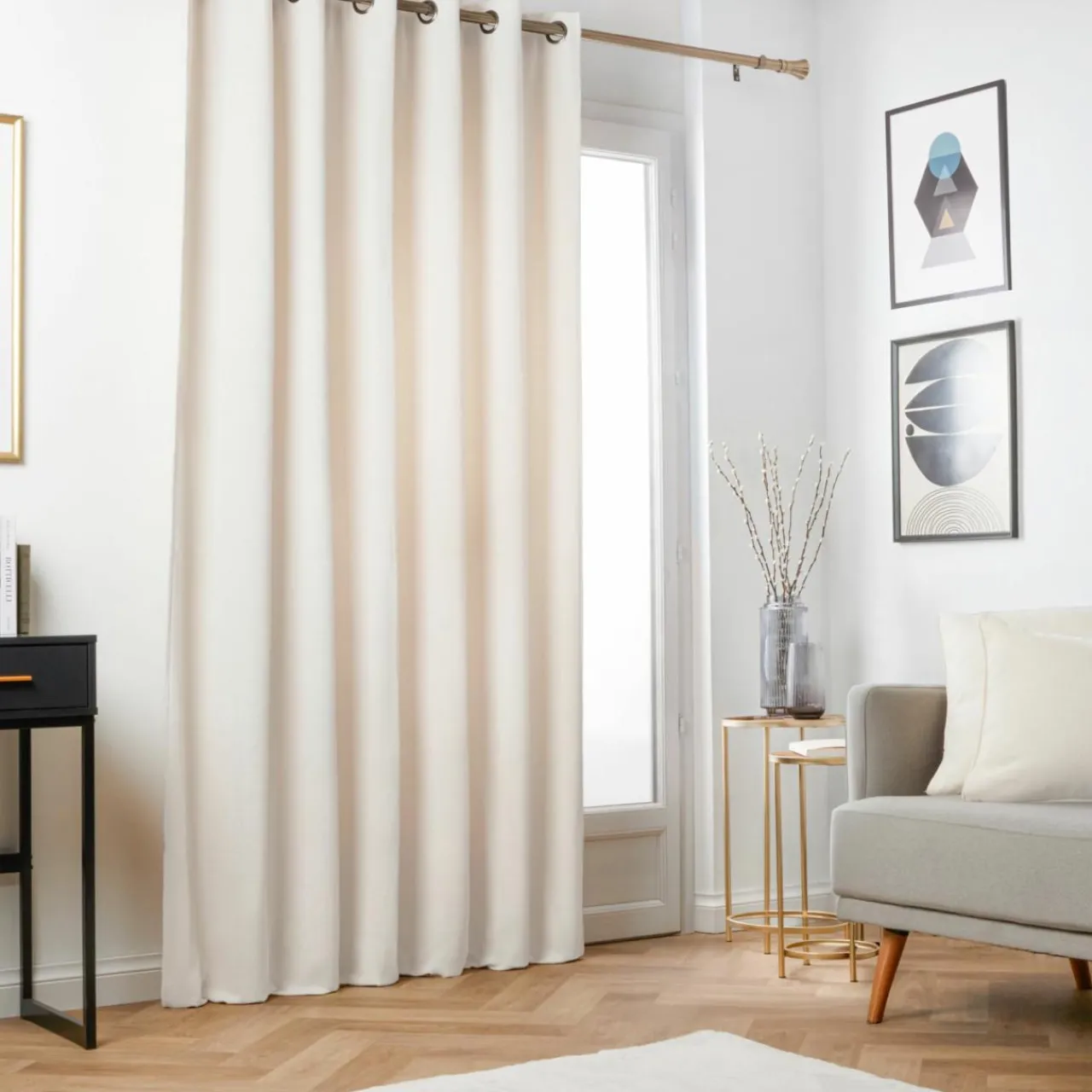 EMINZA Rideau obscurcissant thermique (140 x 240 cm) Minuit sable Beige Outlet