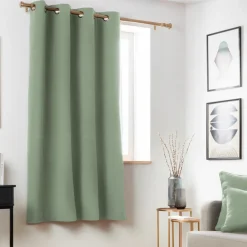 EMINZA Rideau obscurcissant thermique (140 x 180 cm) Minuit Vert kaki Clearance