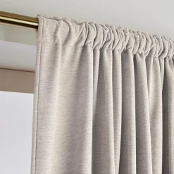 EMINZA Rideau obscurcissant thermique galon fronceur (140 x 240 cm) Minuit Taupe Sale