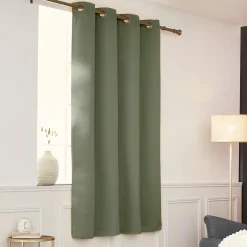 EMINZA Rideau obscurcissant thermique (140 x 180 cm) Calore Vert kaki Clearance
