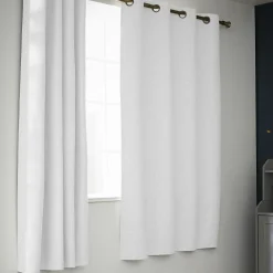 EMINZA Rideau obscurcissant thermique (140 x 180 cm) Alba perle Blanc Outlet