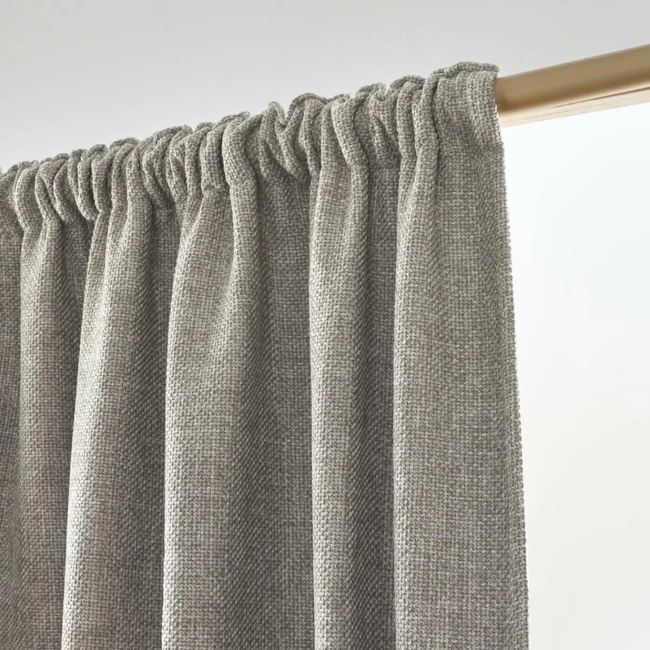 EMINZA Rideau obscurcissant thermique galon fronceur (140 x 240 cm) Alba Taupe Sale