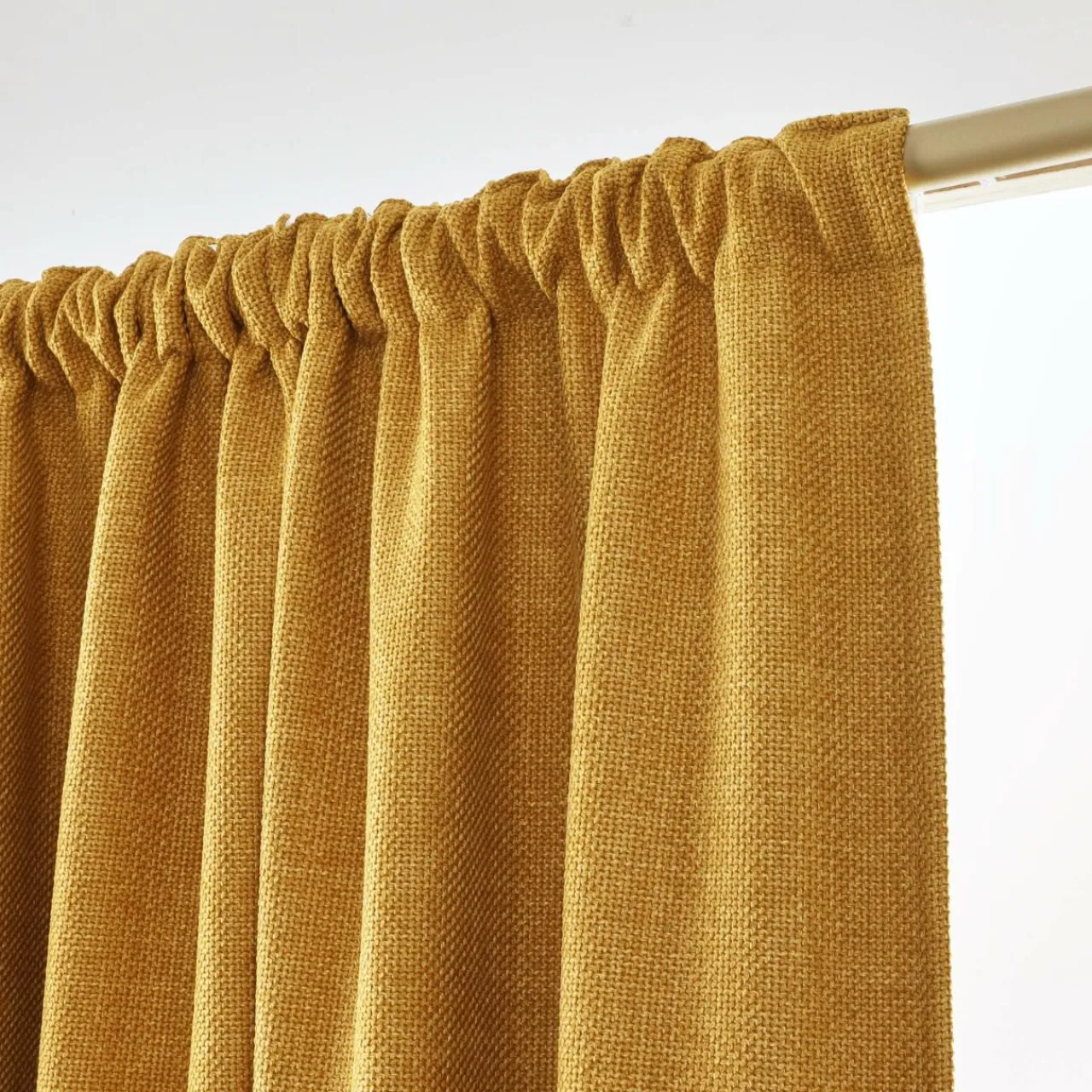 EMINZA Rideau obscurcissant thermique galon fronceur (140 x 240 cm) Alba Jaune moutarde Outlet