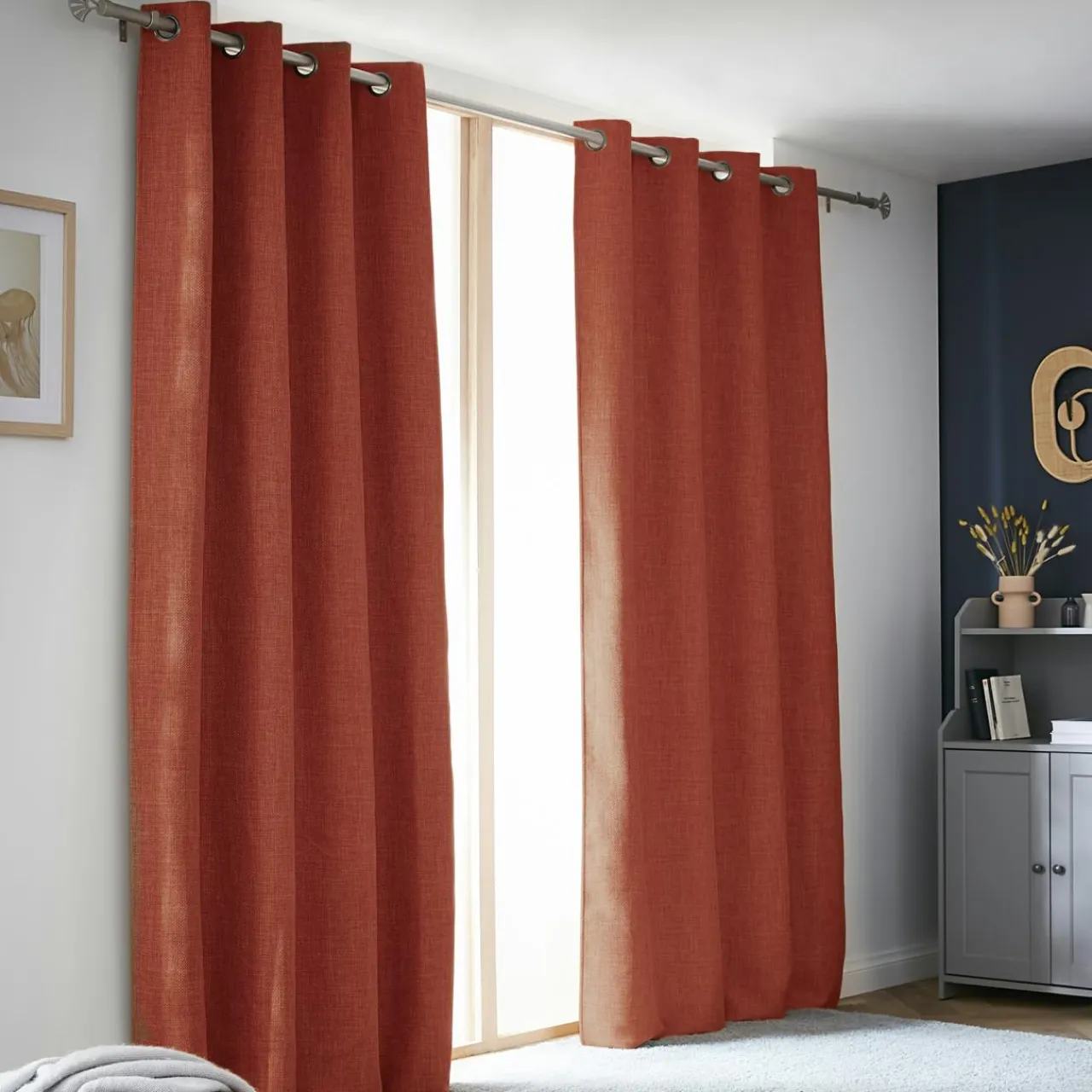 EMINZA Rideau obscurcissant thermique (140 x 240 cm) Alba Terracotta Sale