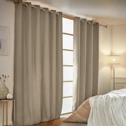 EMINZA Rideau obscurcissant thermique (180 x 260 cm) Calore Taupe Discount