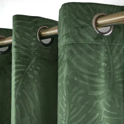 EMINZA Rideau obscurcissant velours (140 x 240 cm) Fern Vert romarin