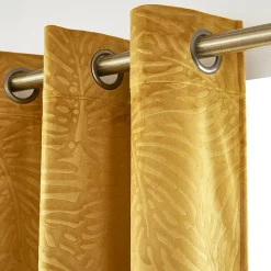 EMINZA Rideau obscurcissant velours (140 x 280 cm) Fern Jaune ocre Hot