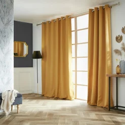 EMINZA Rideau obscurcissant (180 x 260 cm) Dark Jaune moutarde Discount