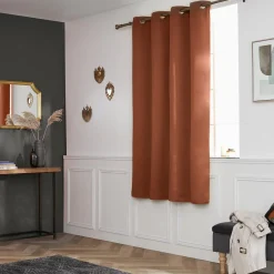 EMINZA Rideau obscurcissant (140 x 180 cm) Dark Terracotta Clearance