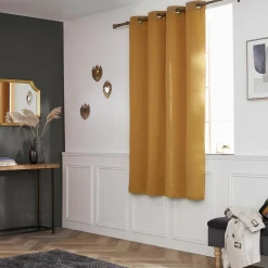 EMINZA Rideau obscurcissant (140 x 180 cm) Dark Jaune moutarde Outlet