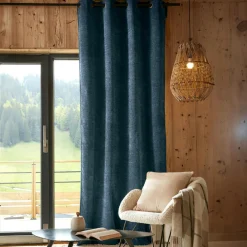 EMINZA Rideau occultant isolant Total Blackout (140 x 240 cm) Magnus Bleu nuit Discount