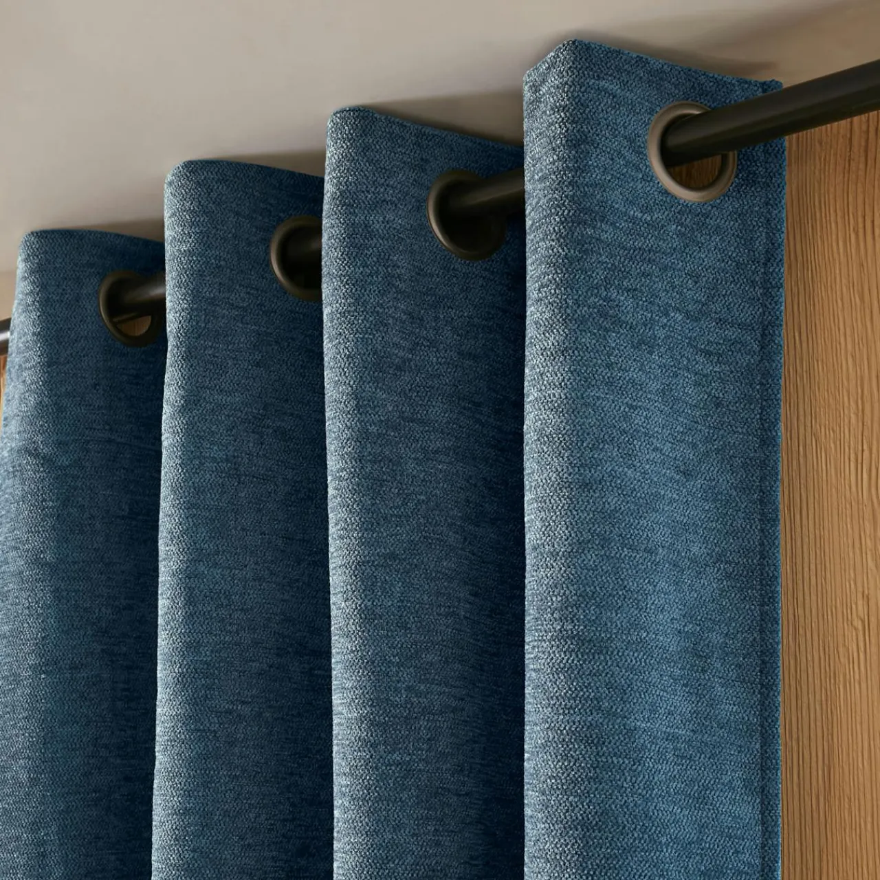 EMINZA Rideau occultant isolant Total Blackout (140 x 180 cm) Magnus Bleu nuit Discount