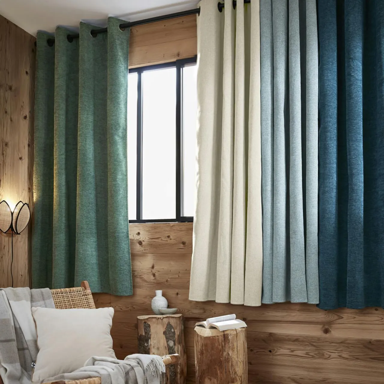 EMINZA Rideau occultant isolant Total Blackout (140 x 180 cm) Magnus Beige Online