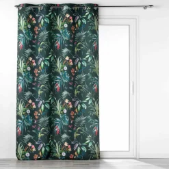 DOUCEUR D'INTERIEUR Rideau oeillets (140 x 260 cm) Féerie Vert émeraude Sale