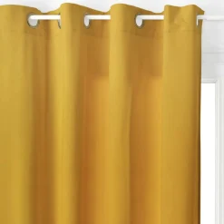 ATMOSPHERA Rideau oeillets (140 x 260 cm) Lilou Jaune ocre Hot