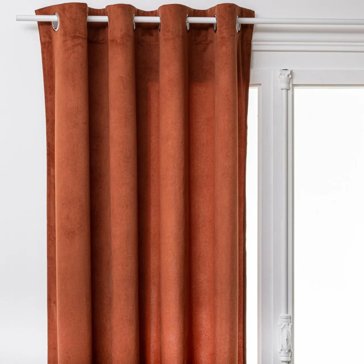 ATMOSPHERA Rideau oeillets (140 x 260 cm) Lilou Terracotta New