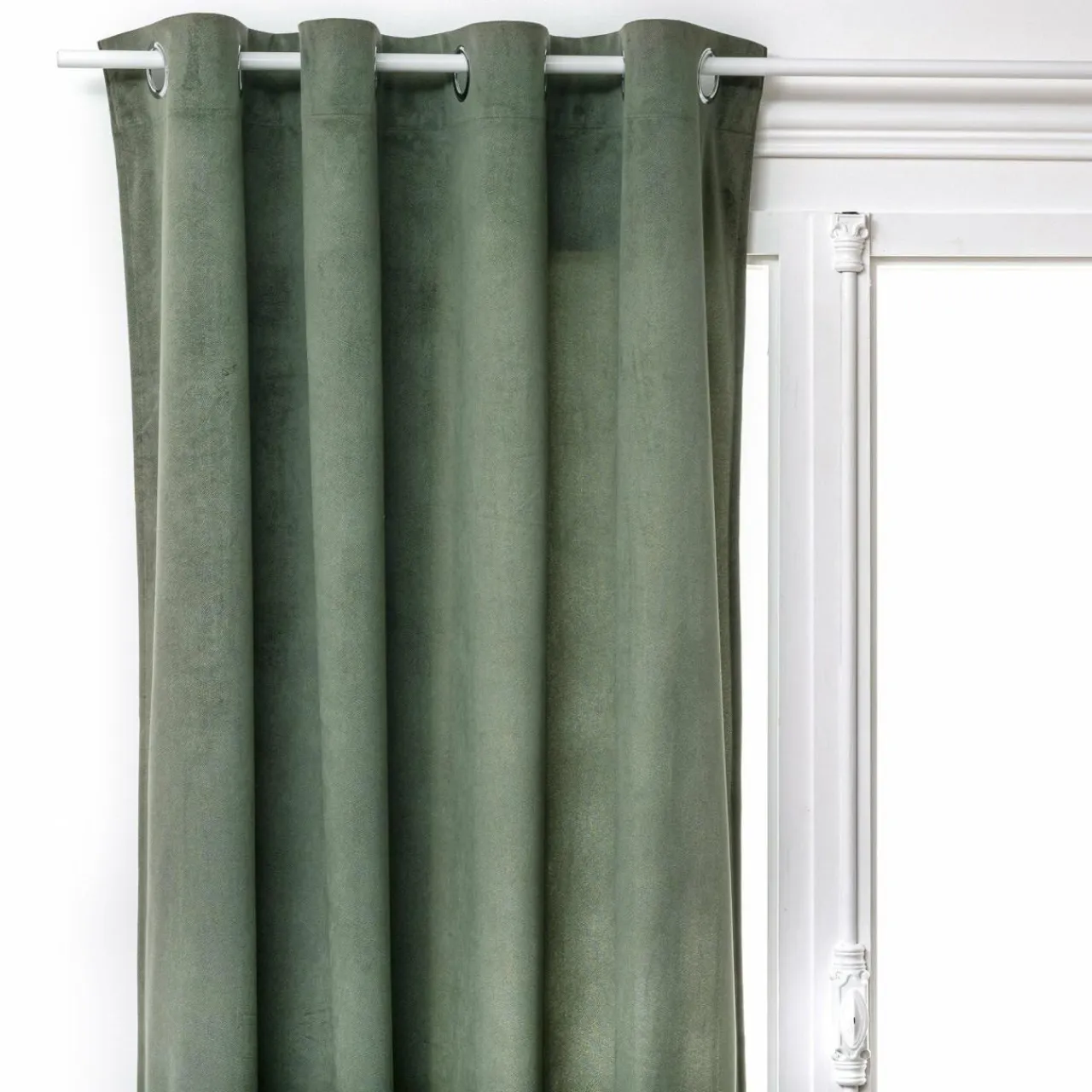 ATMOSPHERA Rideau oeillets (140 x 260 cm) Lilou Vert kaki Hot