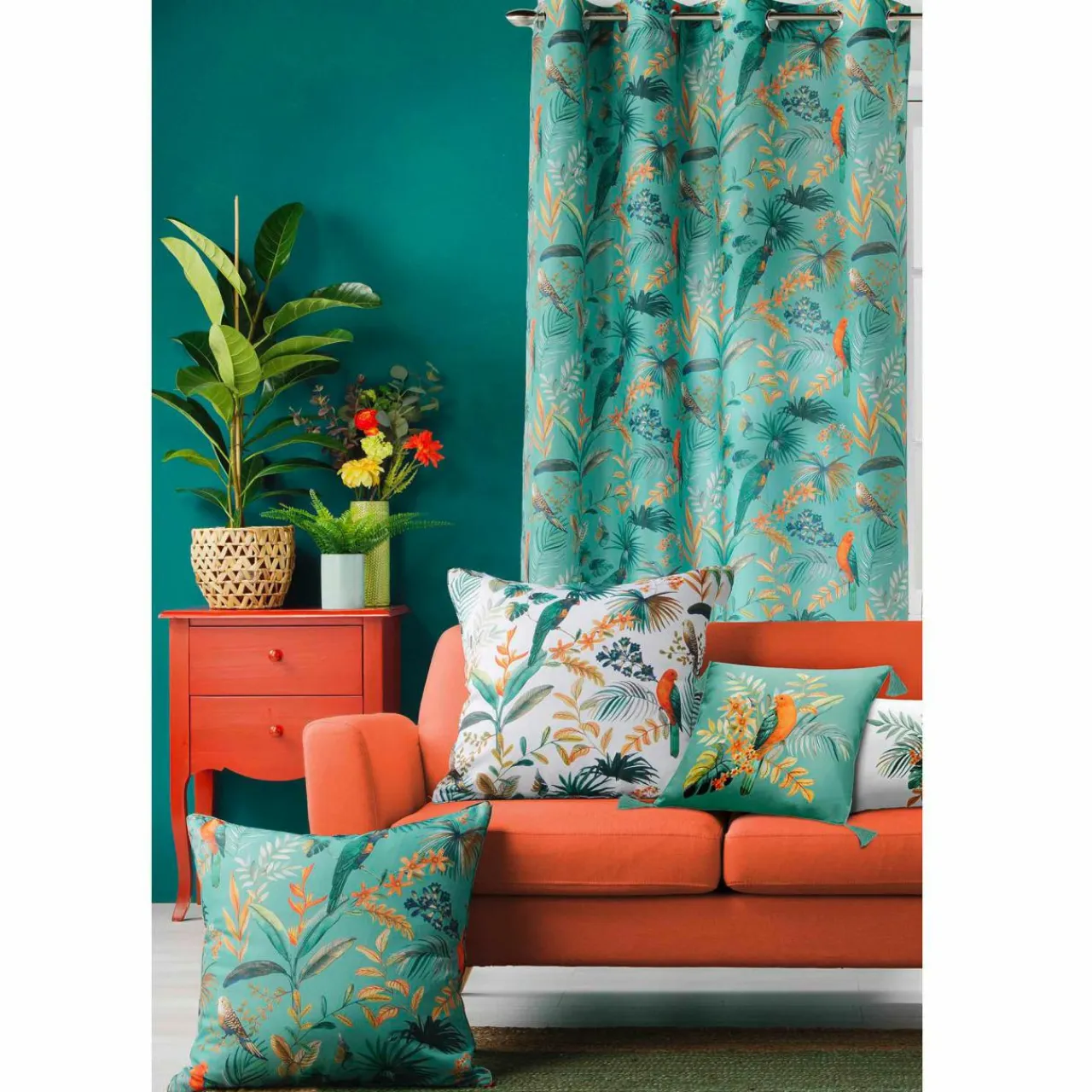 DOUCEUR D'INTERIEUR Rideau oeillets (140 x 260 cm) Panis Bleu Best