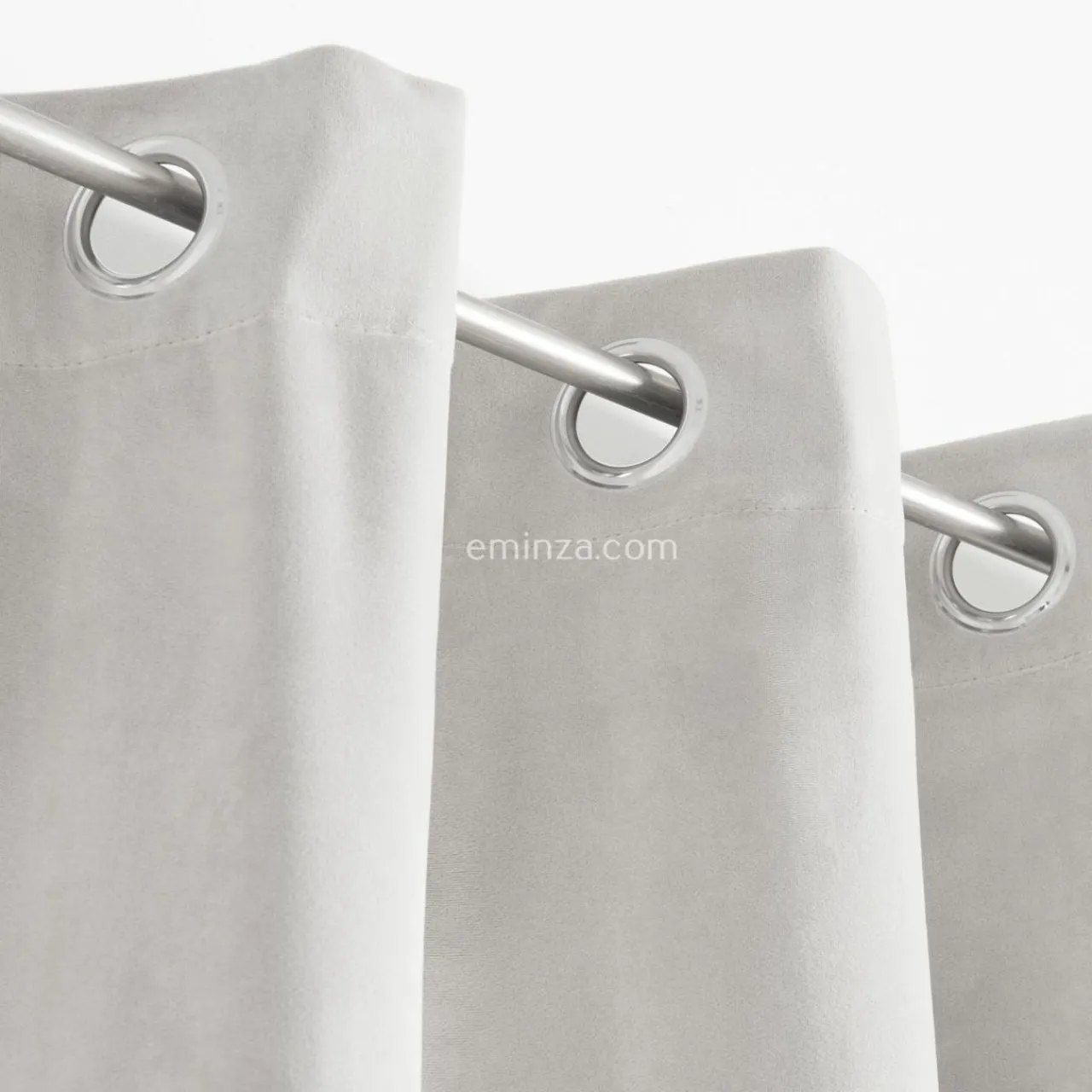 ATMOSPHERA Rideau oeillets (140 X 260 cm) Velours Ivoire Clearance