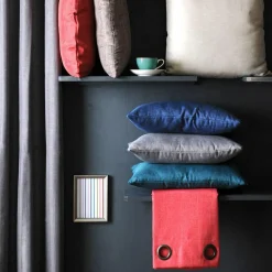 LOVELY CASA Rideau oeillets (140 x H260 cm) Béa Bleu canard Outlet