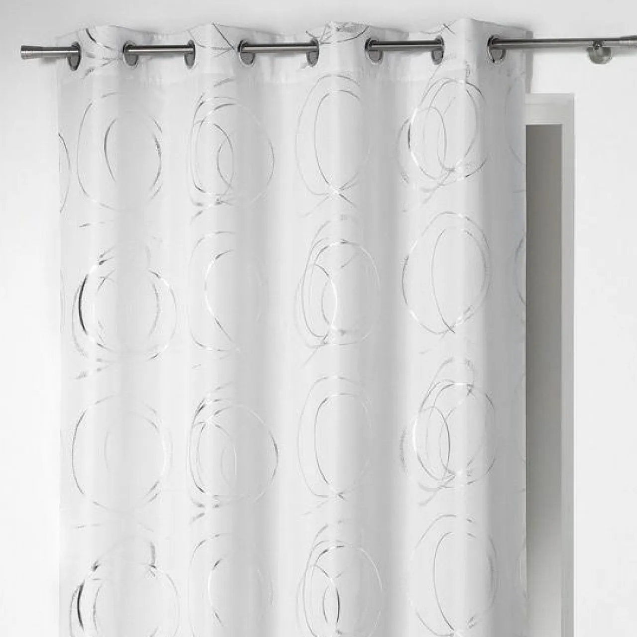 DOUCEUR D'INTERIEUR Rideau oeillets (140 x H260 cm) Bully Blanc