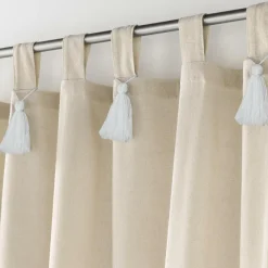 douceur d'intu017drieur Rideau à passants coton (140 x 240 cm) Cyrine Beige Best